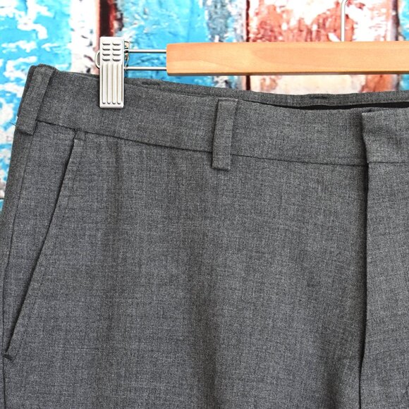 Men's George Premium Comfort Flat Front Suit Pants 34x32 Gray - Picture 3 of 10